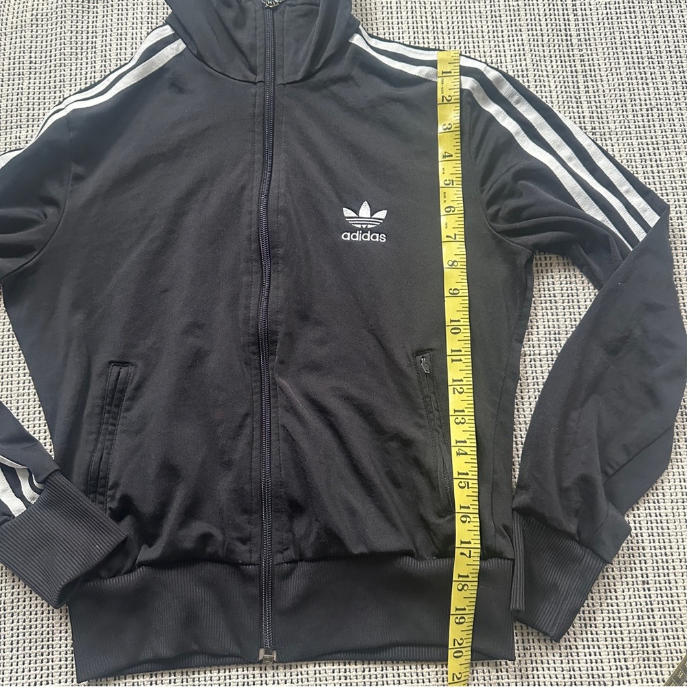 ADIDAS Black and White Full Zip Sweatshirt Size S - Picture 5 of 7